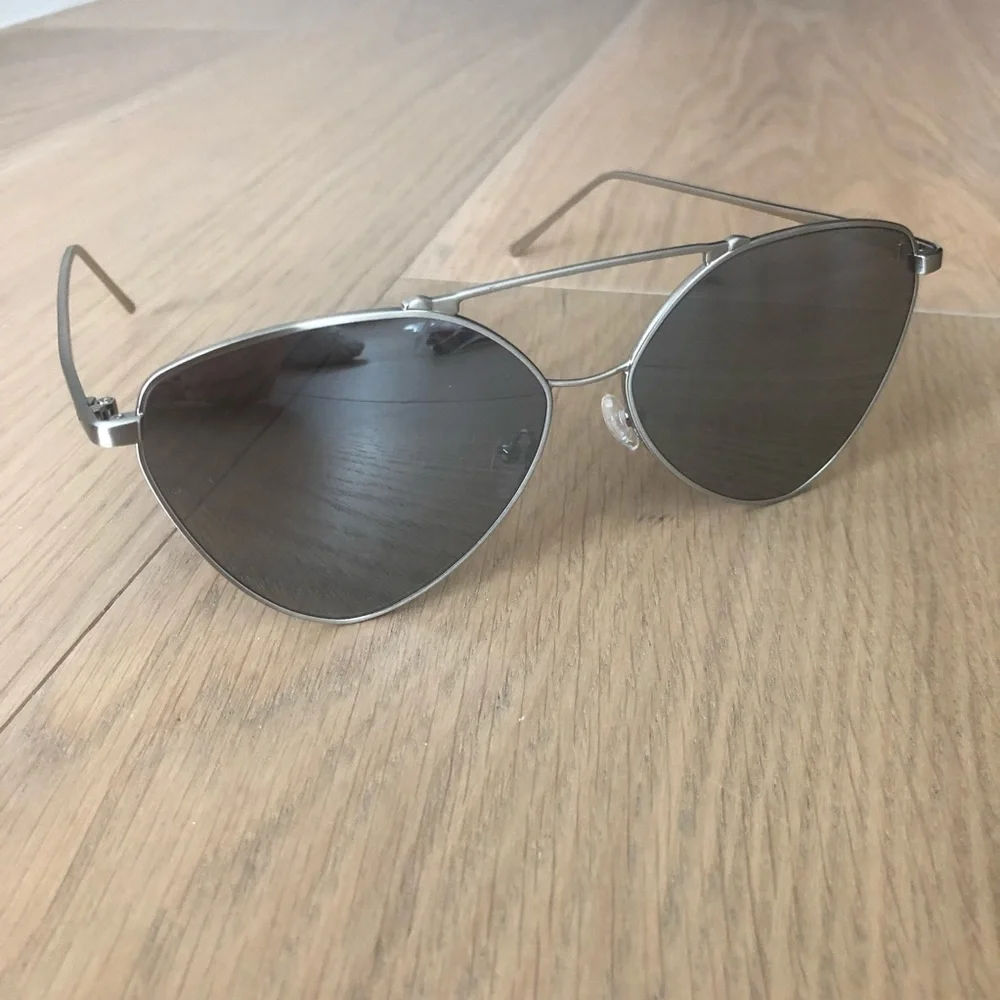 Gray aviator sunglasses reflective classic cute shades essentials sun protection